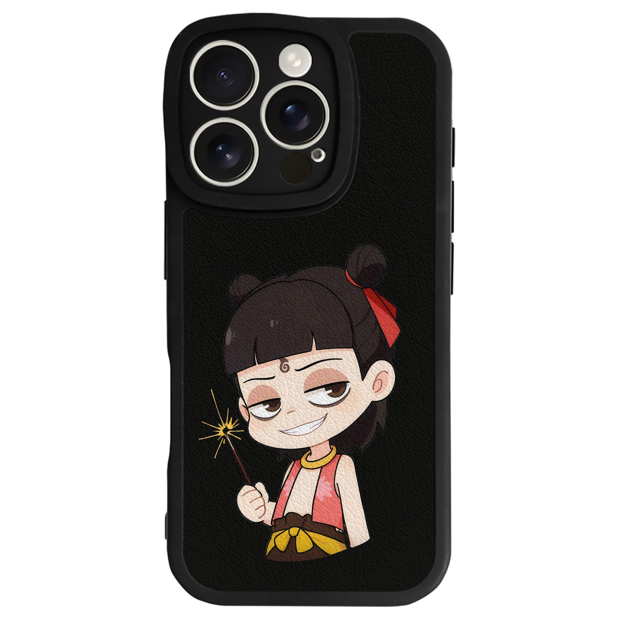 （画像用） Ne Zha 2 ナタ 魔童の大暴れ 【iPhone 16シリーズ対応】シリコンスマホケース（レザー調） 材質：シリコン